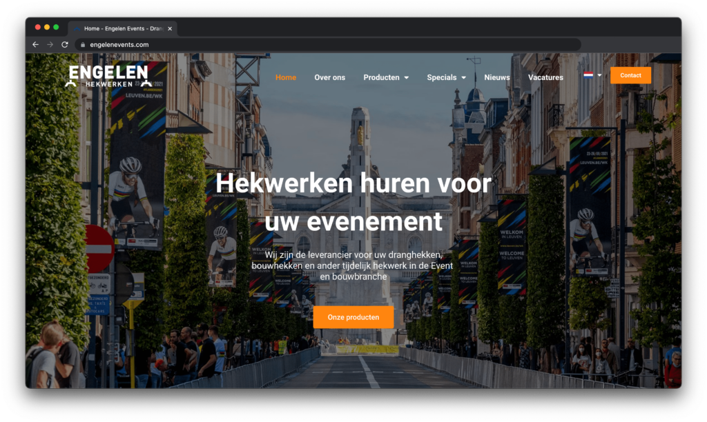Homepage website Engelen Hekwerk
